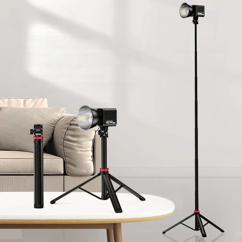 Professional Extendable Tripod for DSLR and Mirrorless Cameras with Adjustable Height and Universal 1/4'' Screw Mount