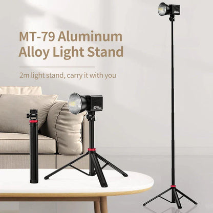 Professional Extendable Tripod for DSLR and Mirrorless Cameras with Adjustable Height and Universal 1/4'' Screw Mount