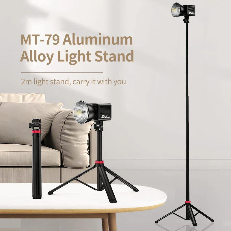 Professional Extendable Tripod for DSLR and Mirrorless Cameras with Adjustable Height and Universal 1/4'' Screw Mount