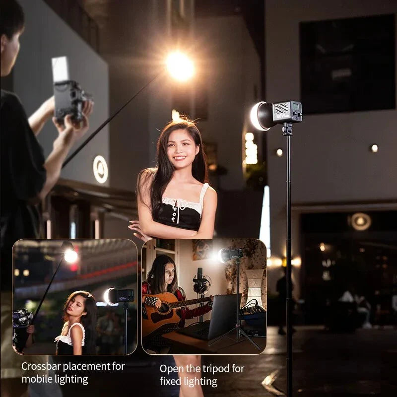 Professional Extendable Tripod for DSLR and Mirrorless Cameras with Adjustable Height and Universal 1/4'' Screw Mount