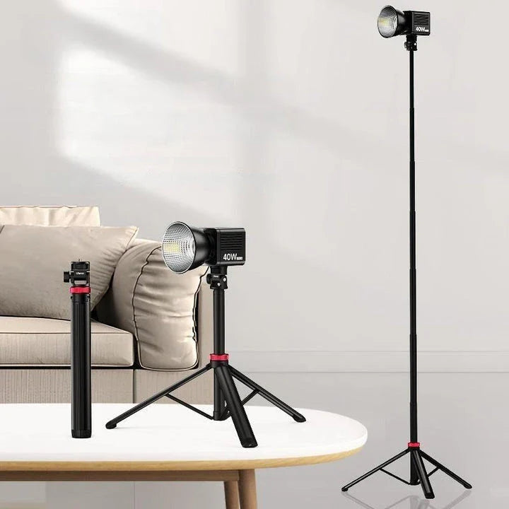 Professional Extendable Tripod for DSLR and Mirrorless Cameras with Adjustable Height and Universal 1/4'' Screw Mount