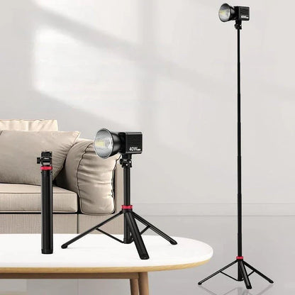 Professional Extendable Tripod for DSLR and Mirrorless Cameras with Adjustable Height and Universal 1/4'' Screw Mount