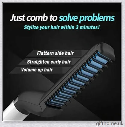 Beard Straightening Comb - Effortlessly straighten and smooth facial hair for a polished, masculine appearance