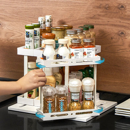 Trendha kitchen spice rack with pull-out drawer for under-sink storage