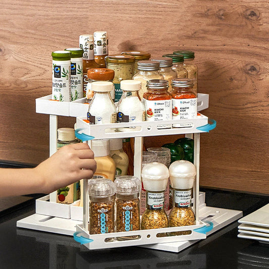 Trendha kitchen spice rack with pull-out drawer for under-sink storage