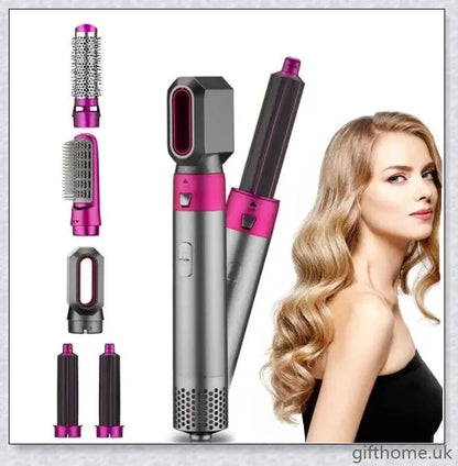 5 in 1 Multifunctional Airwrap Hair Styling Tool by Urban Wings - Create voluminous, salon-quality curls and waves with this advanced, damage-free styling device.