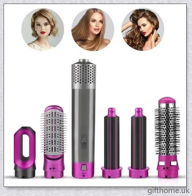 5 in 1 Multifunctional Airwrap Hair Styling Tool by Urban Wings - Create voluminous, salon-quality curls and waves with this advanced, damage-free styling device.