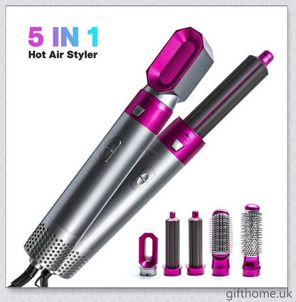 5 in 1 Multifunctional Airwrap Hair Styling Tool by Urban Wings - Create voluminous, salon-quality curls and waves with this advanced, damage-free styling device.