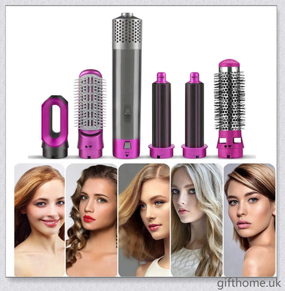 5 in 1 Multifunctional Airwrap Hair Styling Tool by Urban Wings - Create voluminous, salon-quality curls and waves with this advanced, damage-free styling device.