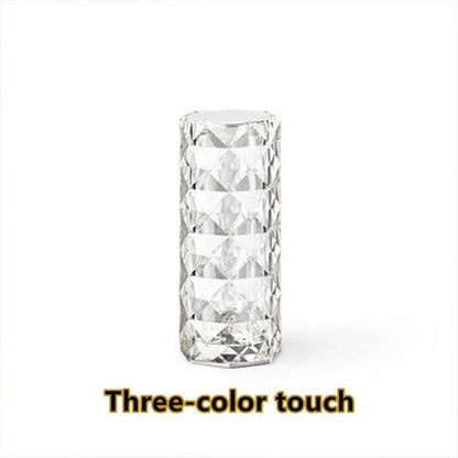 Elegant Nordic Crystal Lamp with adjustable 16-colour RGB lighting, perfect for bedrooms, offices, and living rooms