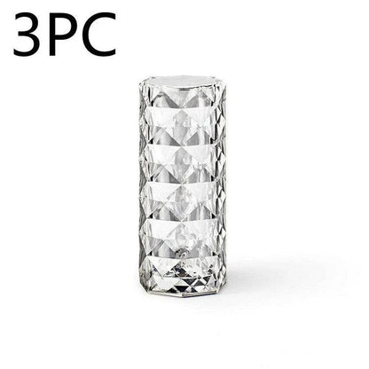 Elegant Nordic Crystal Lamp with adjustable 16-colour RGB lighting, perfect for bedrooms, offices, and living rooms