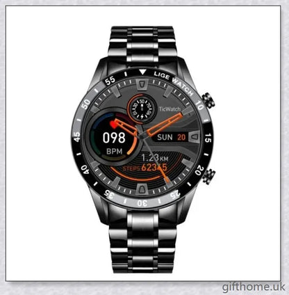 Elegant and durable Full Circle Touch Screen Steel Band Luxury Bluetooth Smart Watch with advanced features for the UK market