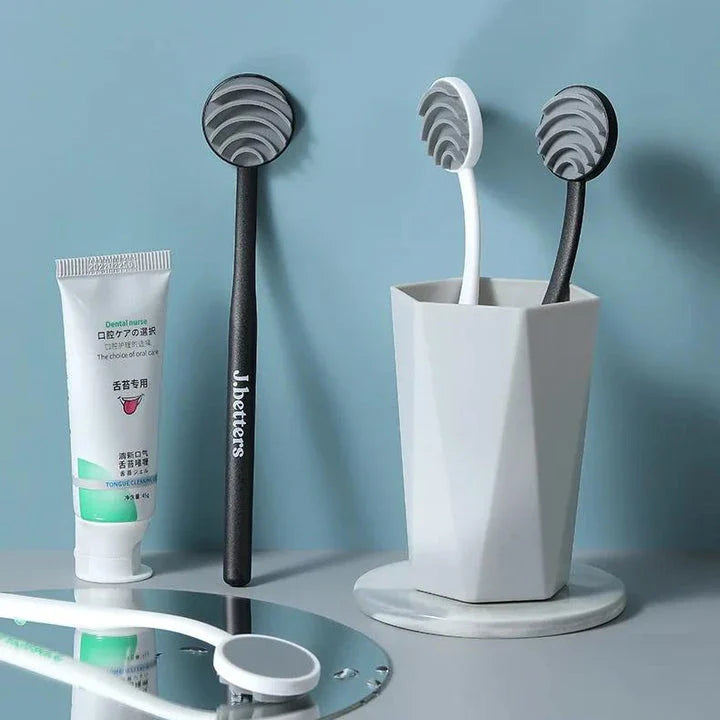 Double-Sided Copper Tongue Scraper by Trendha for Effective Tongue Cleaning and Fresh Breath