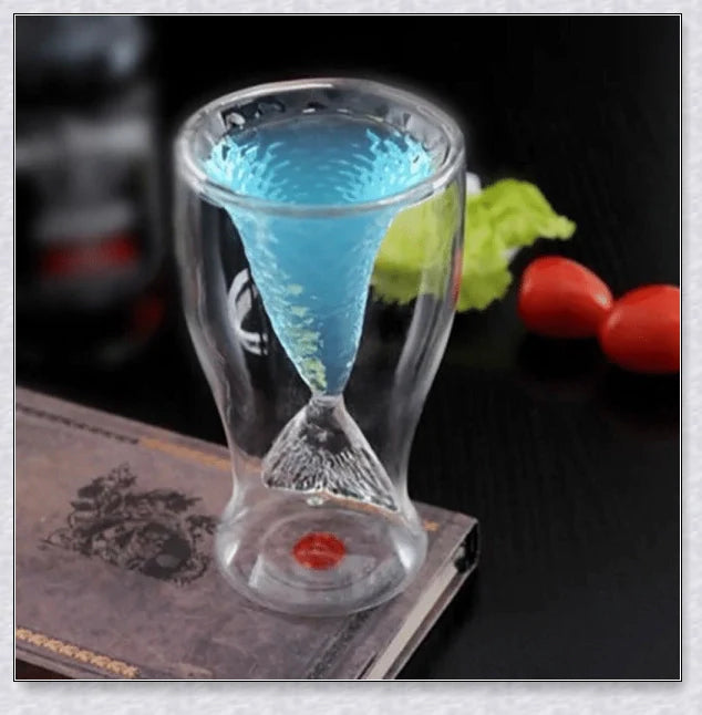 Captivating mermaid tail design glass, perfect for serving hot or cold beverages and elevating your home decor