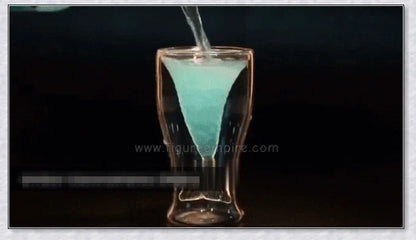 Captivating mermaid tail design glass, perfect for serving hot or cold beverages and elevating your home decor