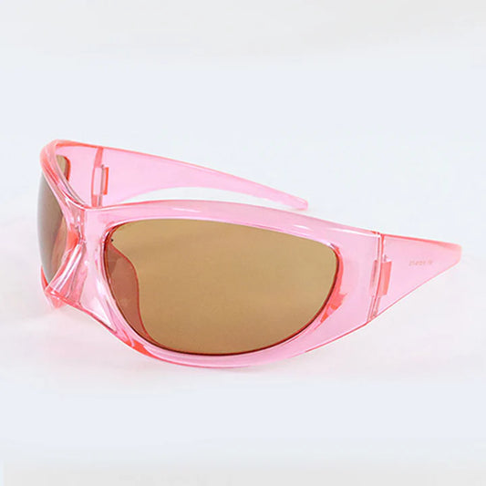 Oversized vintage luxury punk sunglasses with white and gray lenses, offering UV protection and stylish charm.