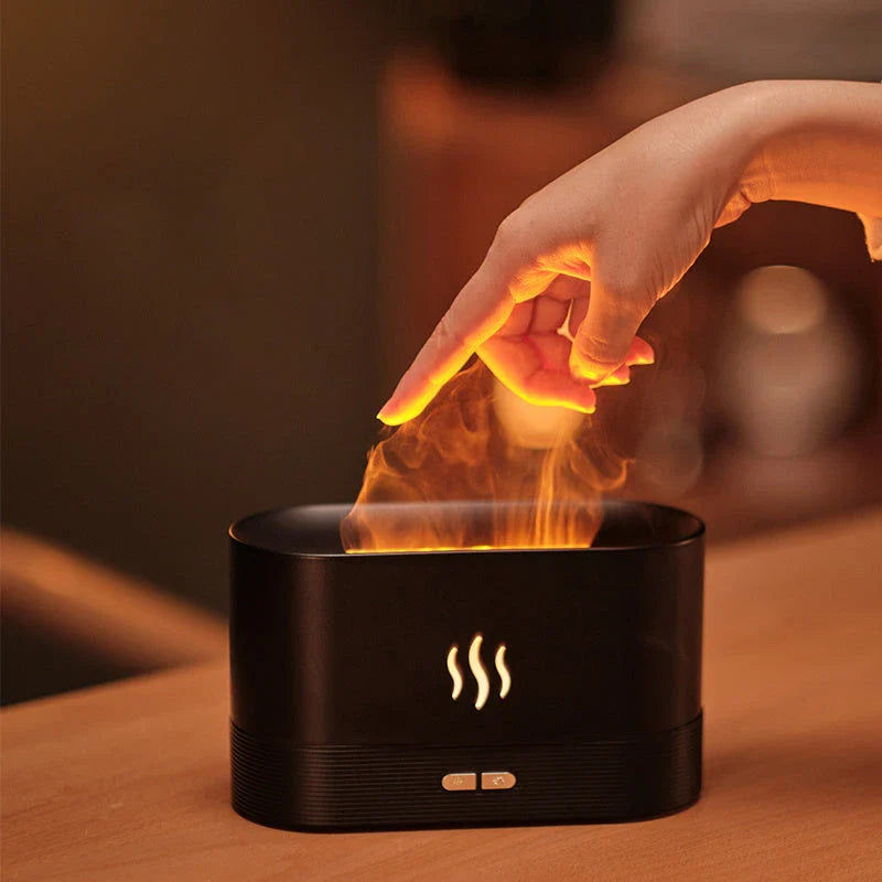 Flame Humidifier Aroma Diffuser with Ultrasonic Technology for Essential Oil Diffusion and Ambient Lighting