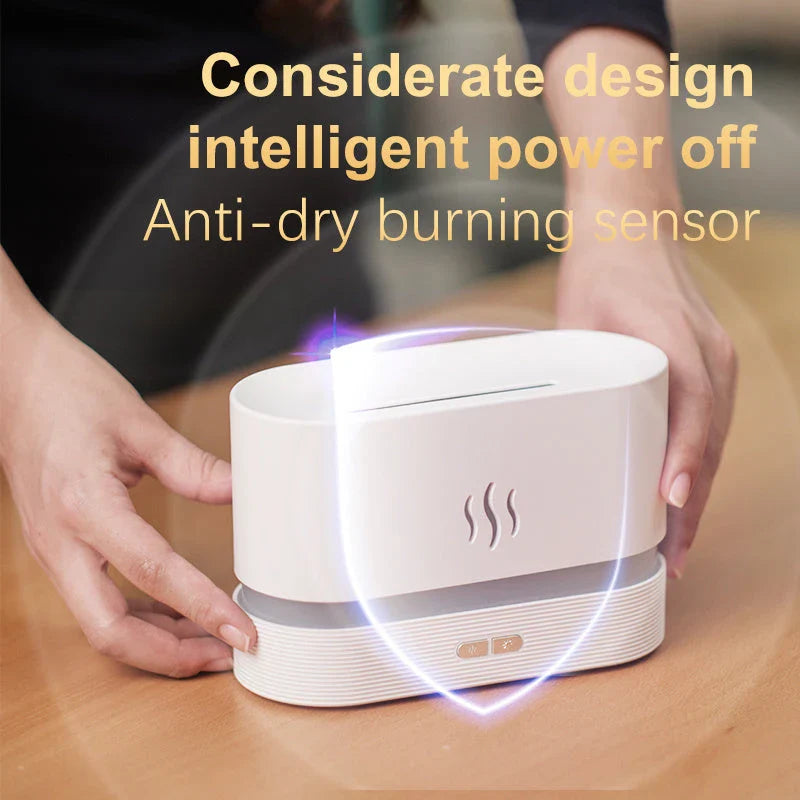 Flame Humidifier Aroma Diffuser with Ultrasonic Technology for Essential Oil Diffusion and Ambient Lighting