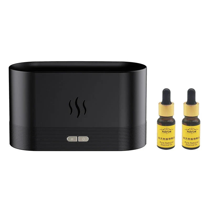 Flame Humidifier Aroma Diffuser with Ultrasonic Technology for Essential Oil Diffusion and Ambient Lighting