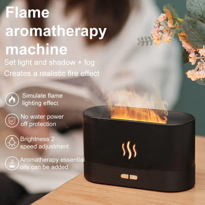 Flame Humidifier Aroma Diffuser with Ultrasonic Technology for Essential Oil Diffusion and Ambient Lighting