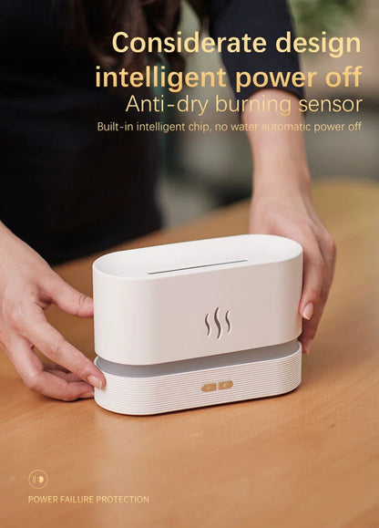 Flame Humidifier Aroma Diffuser with Ultrasonic Technology for Essential Oil Diffusion and Ambient Lighting