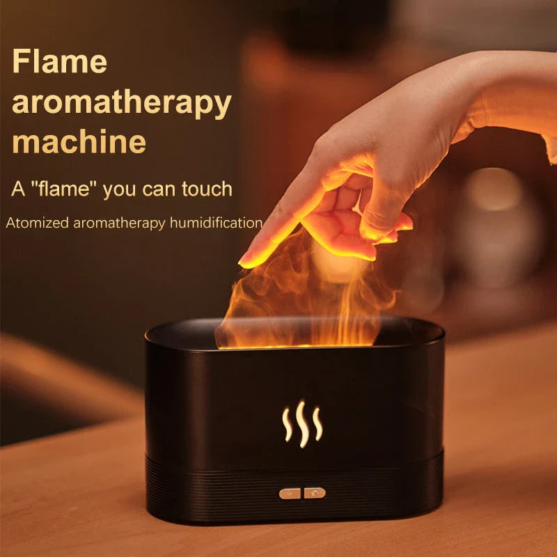 Flame Humidifier Aroma Diffuser with Ultrasonic Technology for Essential Oil Diffusion and Ambient Lighting