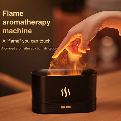 Flame Humidifier Aroma Diffuser with Ultrasonic Technology for Essential Oil Diffusion and Ambient Lighting