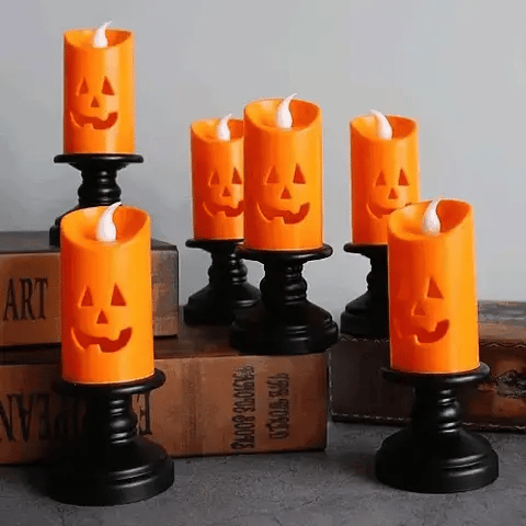 Spooktree Halloween Ghost Tree LED Lights set of 3, creating an eerie glow for spooky outdoor or indoor decorations