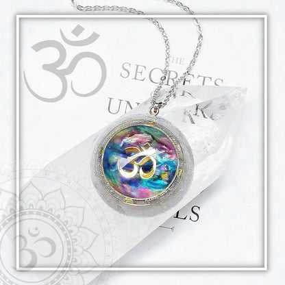 Handmade crystal pendant necklace with a captivating halo effect, a versatile British-made accessory