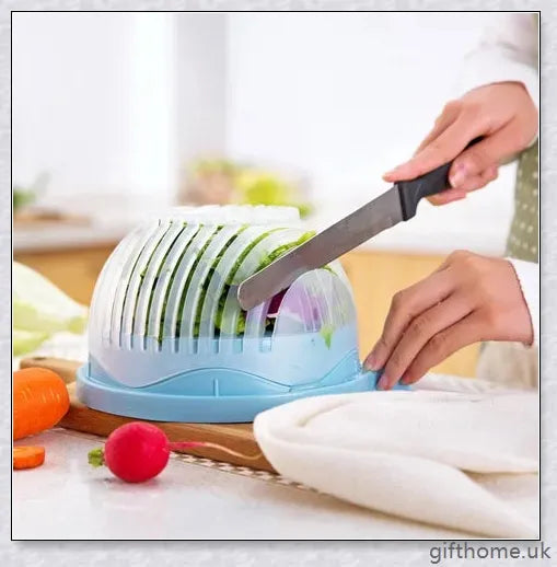 60 Second Salad Cutter Bowl - Effortlessly chop, slice, and dice ingredients for delicious homemade salads