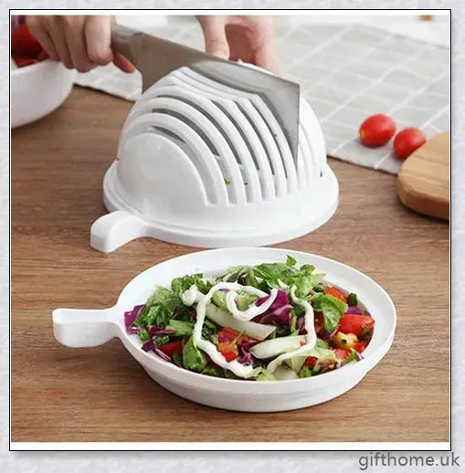60 Second Salad Cutter Bowl - Effortlessly chop, slice, and dice ingredients for delicious homemade salads