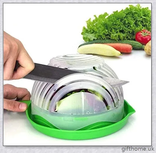 60 Second Salad Cutter Bowl - Effortlessly chop, slice, and dice ingredients for delicious homemade salads