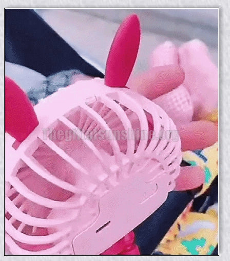 A rechargeable fan with a flexible tripod, designed to keep babies cool and comfortable while strolling or resting