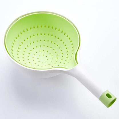 Multifunctional drain bowl in various colours, perfect for washing, draining, and organising kitchen items