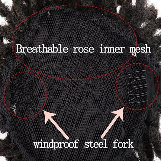 African Wig Bun Hair Bag with Drawstring for Dreadlocks and Afro Hairstyles