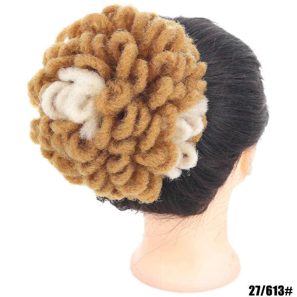 African Wig Bun Hair Bag with Drawstring for Dreadlocks and Afro Hairstyles