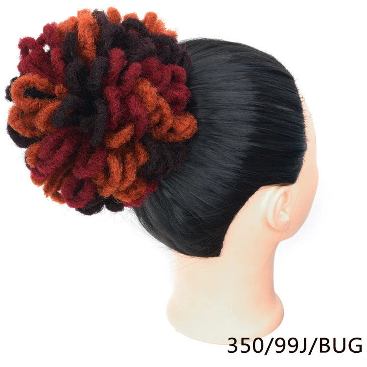 African Wig Bun Hair Bag with Drawstring for Dreadlocks and Afro Hairstyles