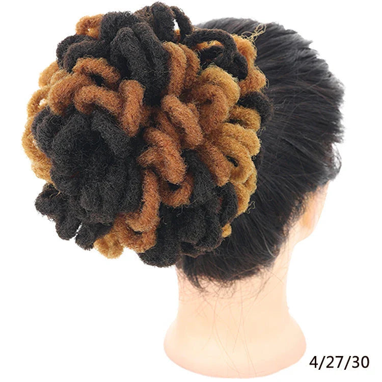 African Wig Bun Hair Bag with Drawstring for Dreadlocks and Afro Hairstyles