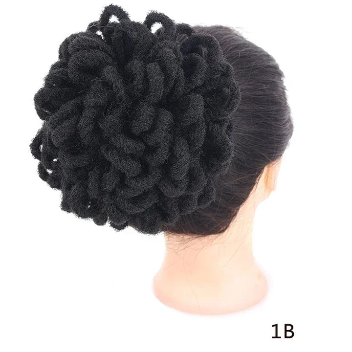 African Wig Bun Hair Bag with Drawstring for Dreadlocks and Afro Hairstyles