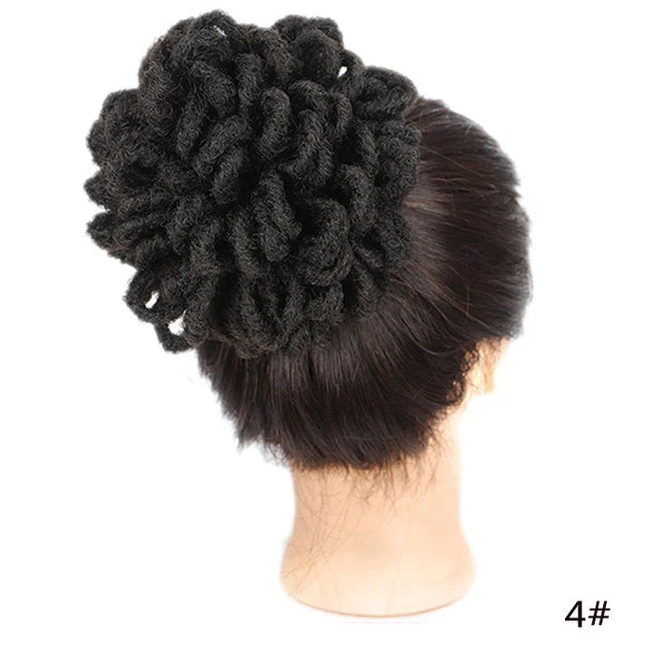 African Wig Bun Hair Bag with Drawstring for Dreadlocks and Afro Hairstyles