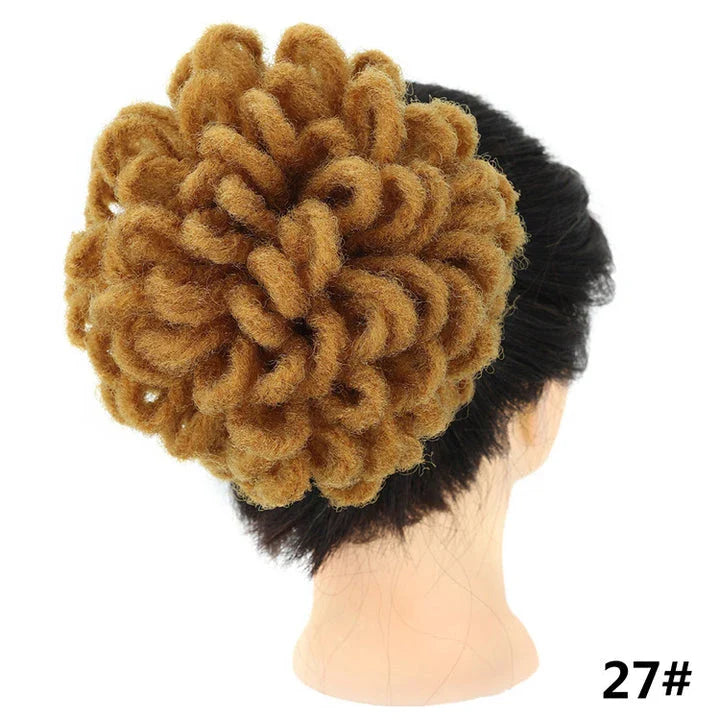 African Wig Bun Hair Bag with Drawstring for Dreadlocks and Afro Hairstyles