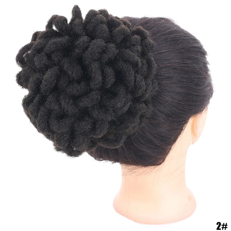 African Wig Bun Hair Bag with Drawstring for Dreadlocks and Afro Hairstyles