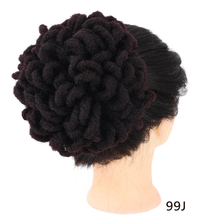 African Wig Bun Hair Bag with Drawstring for Dreadlocks and Afro Hairstyles