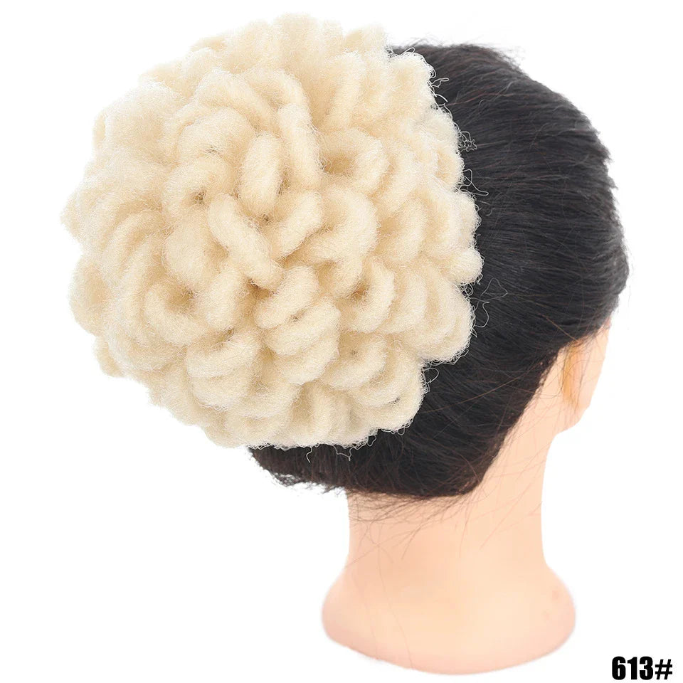 African Wig Bun Hair Bag with Drawstring for Dreadlocks and Afro Hairstyles
