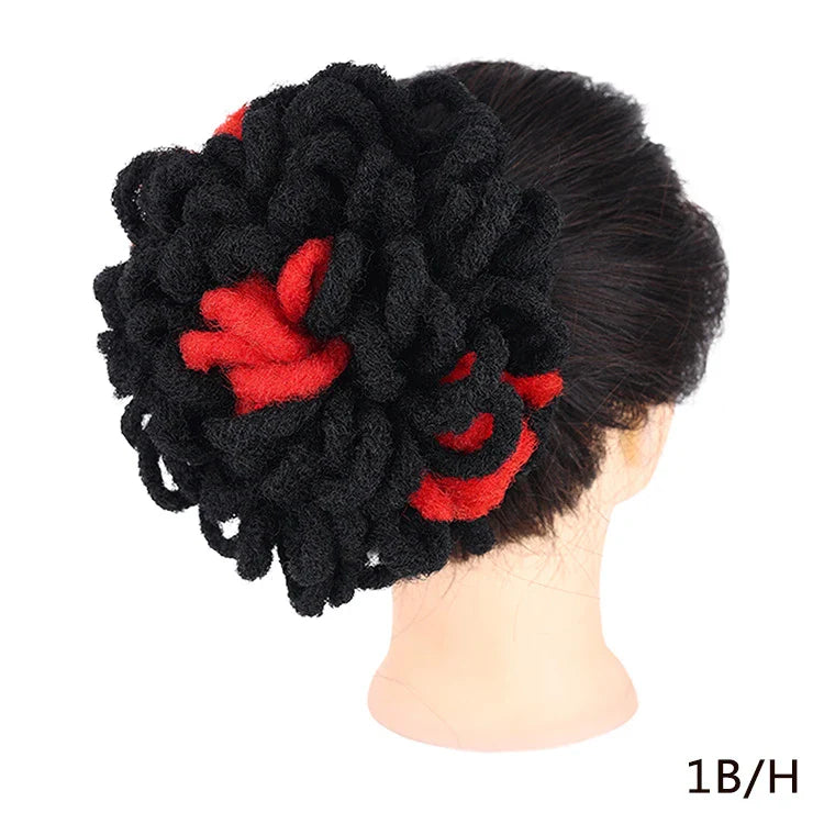 African Wig Bun Hair Bag with Drawstring for Dreadlocks and Afro Hairstyles