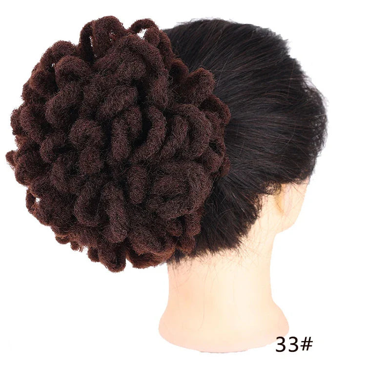 African Wig Bun Hair Bag with Drawstring for Dreadlocks and Afro Hairstyles