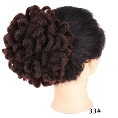 African Wig Bun Hair Bag with Drawstring for Dreadlocks and Afro Hairstyles