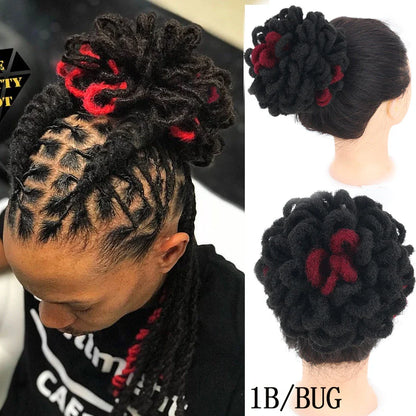African Wig Bun Hair Bag with Drawstring for Dreadlocks and Afro Hairstyles