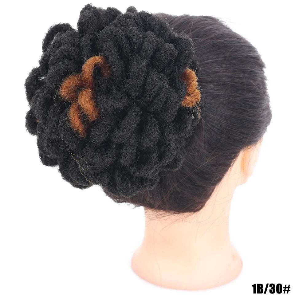 African Wig Bun Hair Bag with Drawstring for Dreadlocks and Afro Hairstyles