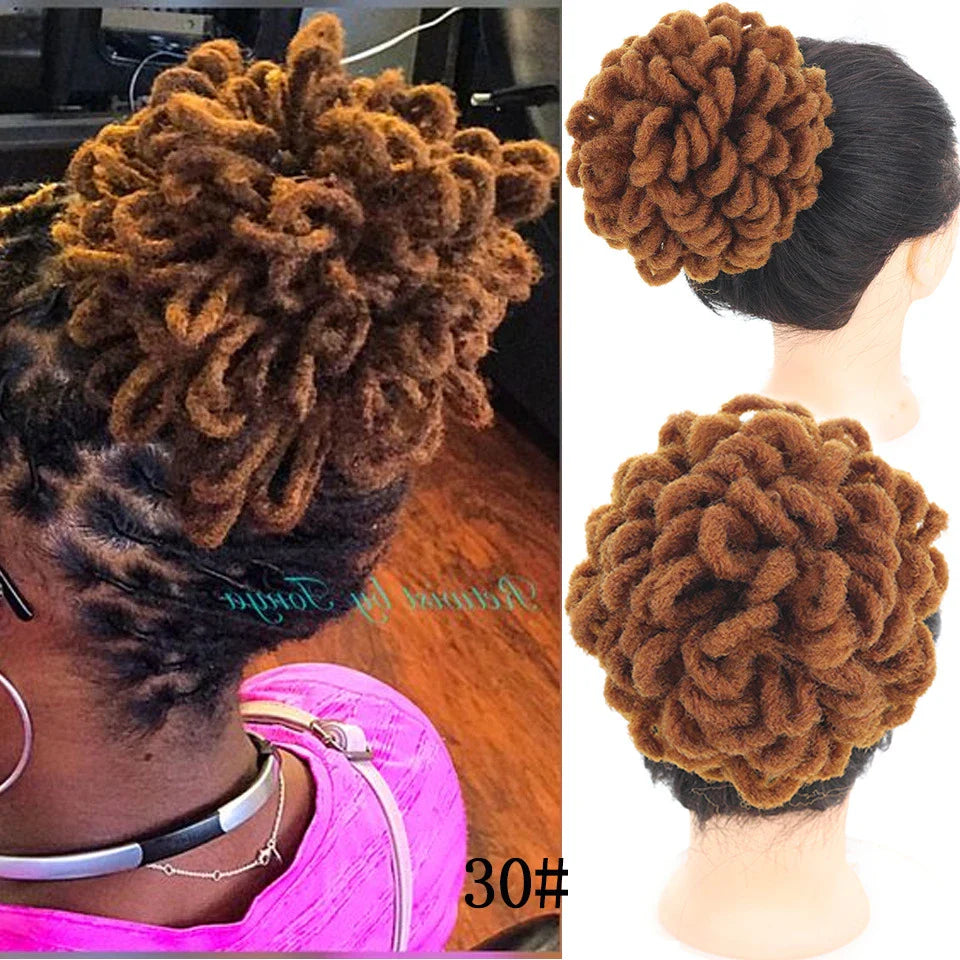 African Wig Bun Hair Bag with Drawstring for Dreadlocks and Afro Hairstyles